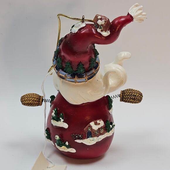 Lot of 3 Home Interiors “Let's Celebrate" Tree Ornaments Snowman Santa Reindeer - Picture 5 of 8